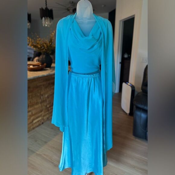 LIZ JORDAN 3 Piece Skirt Set with Scarf. Size 10 - Picture 4 of 16